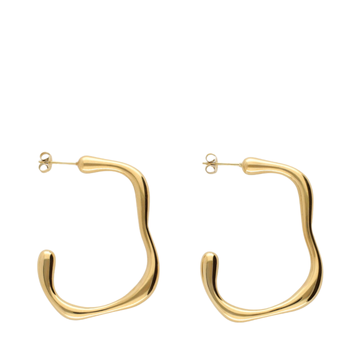 Earring irregular hoop - Gold