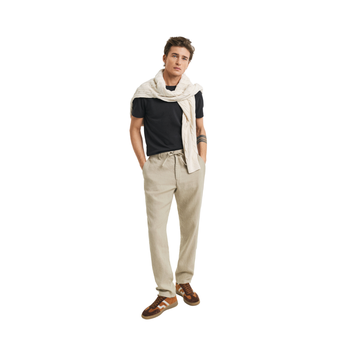 Relaxed Linen DS Pants - Dry Sand