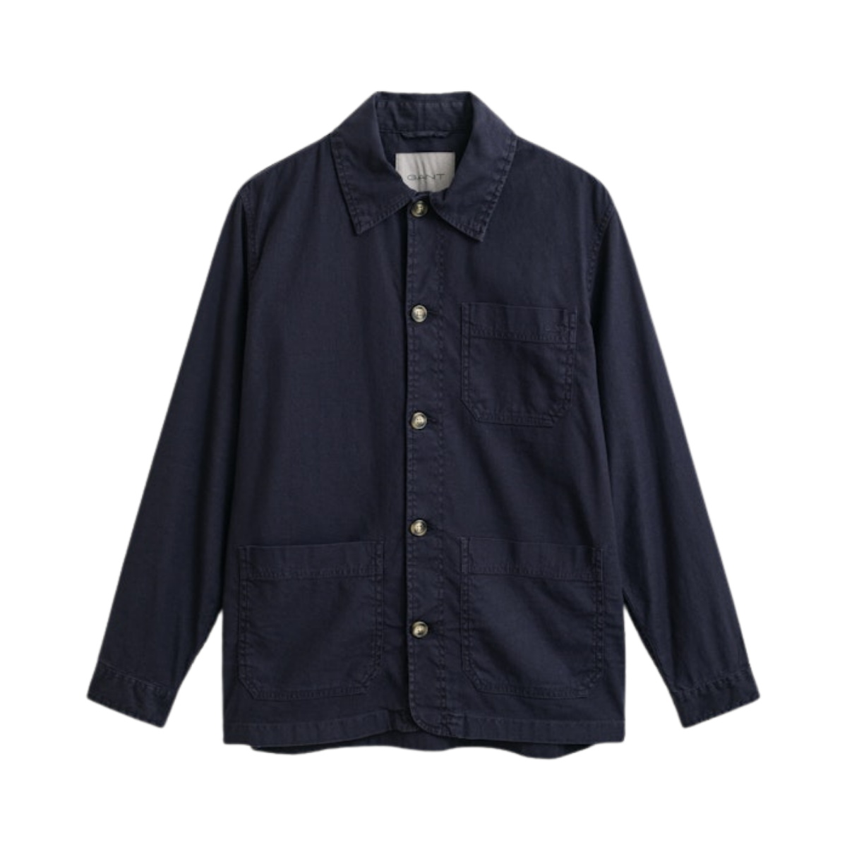 Reg Linen Overshirt - 433 Evening Blue