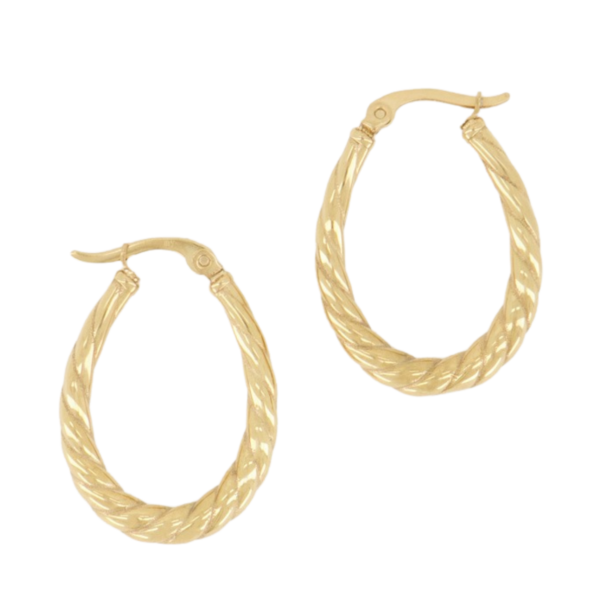 Ooringen ovaal gedraaid - 1200 Gold