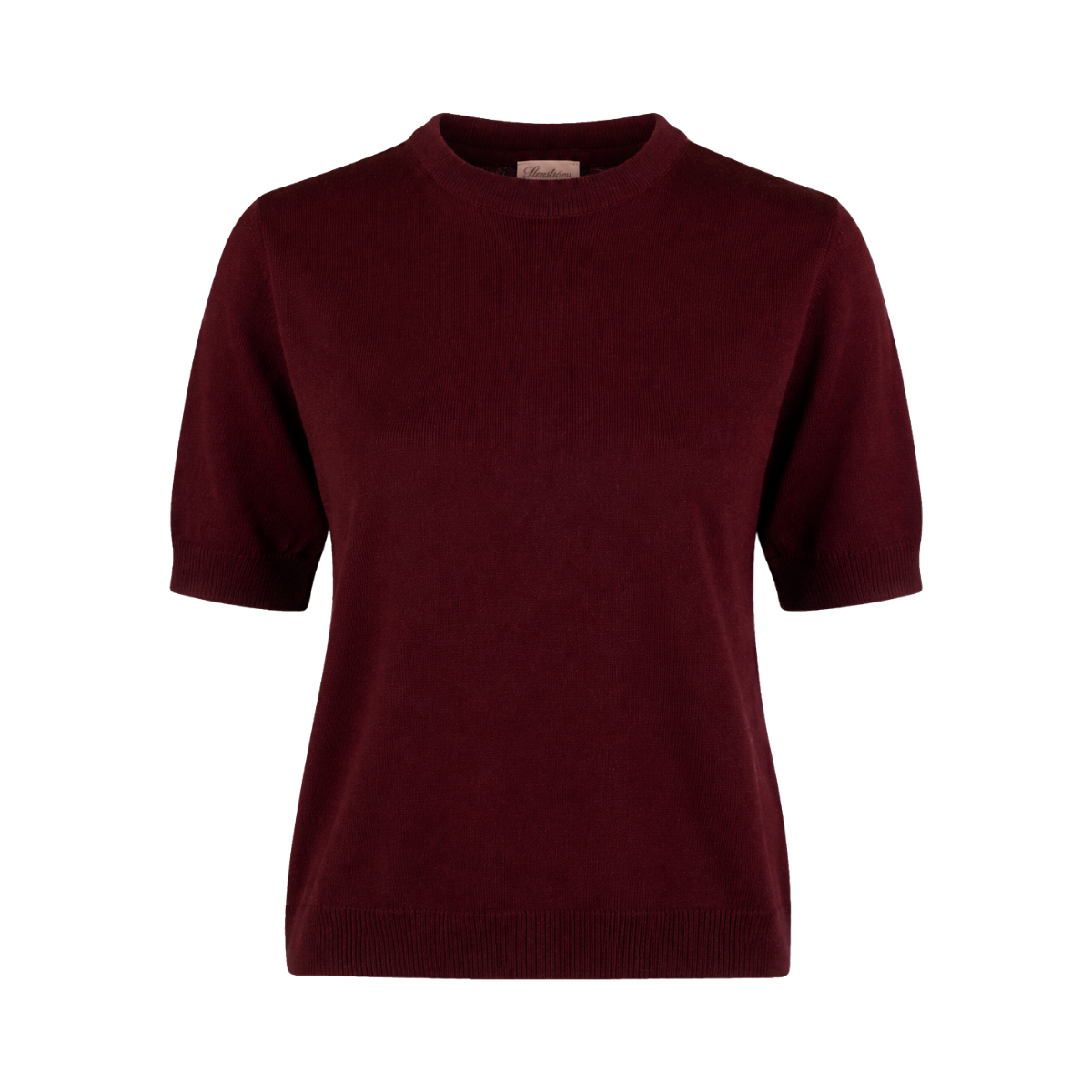 Janet Short Sleeve Knit - Dark Red