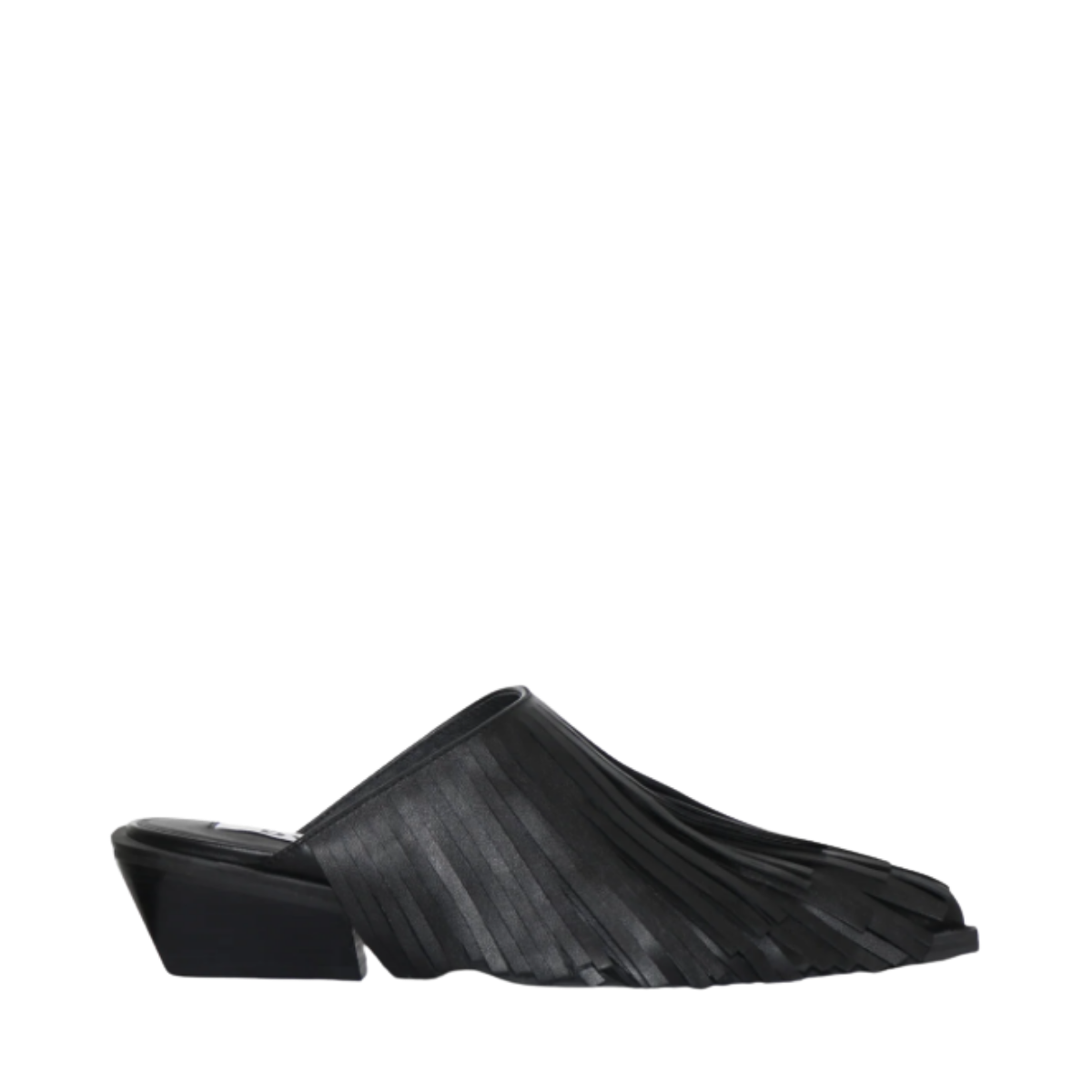 Dever Fringes Mules - Black