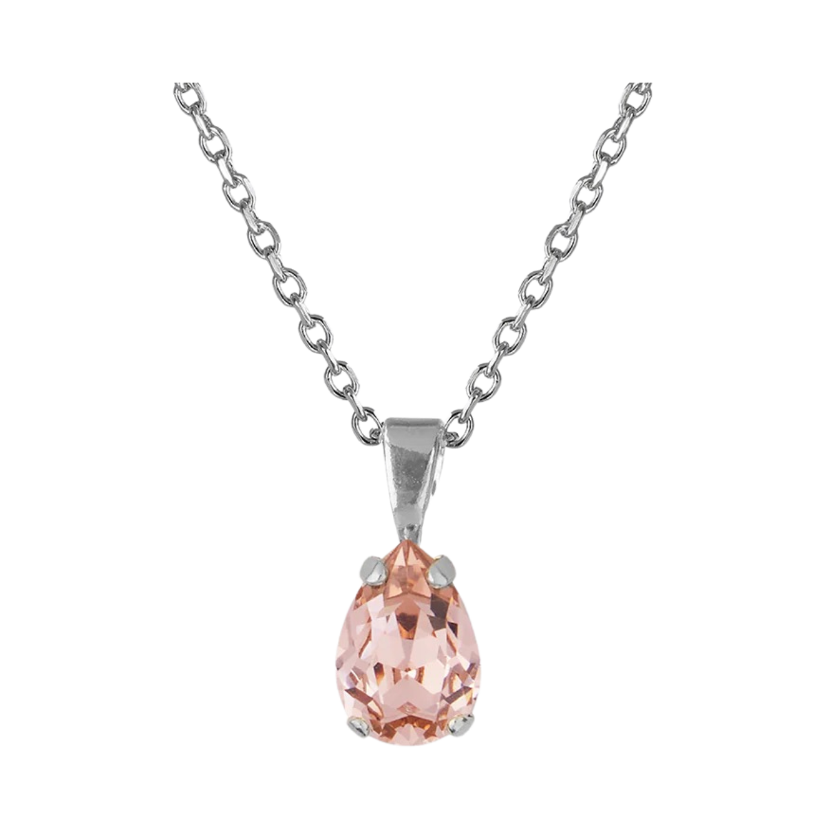 Petite Drop Necklace Rhodium - 0601 Vintage Rose