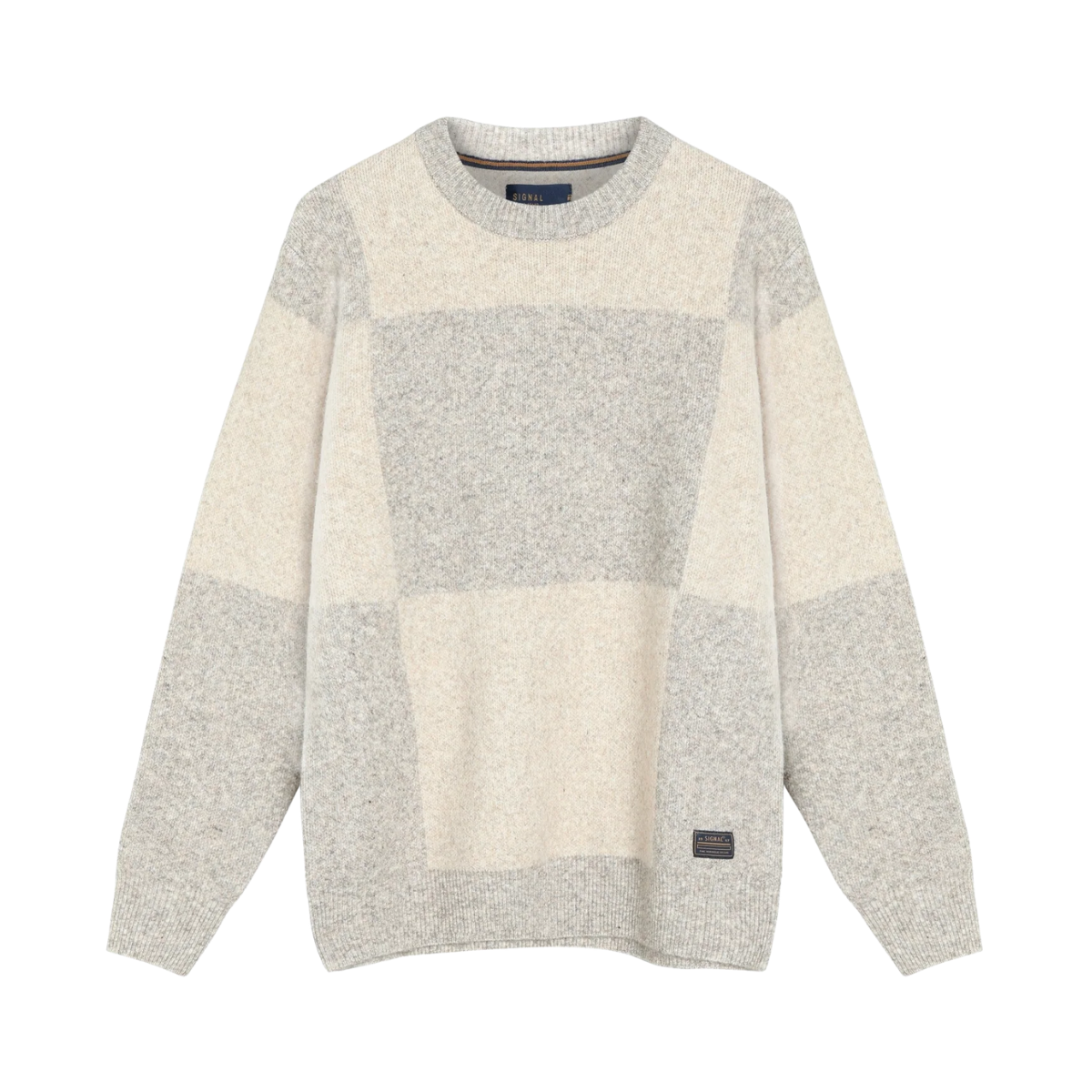 12558 VilmerSi Panel Knit - Mid Grey Melange