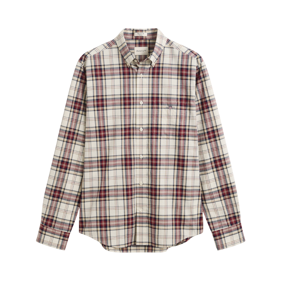 Reg Poplin Check Shirt - Deep Grape Wine