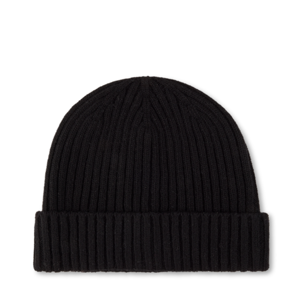 Hat Ribbed Carded Merino Wool - 600 Black
