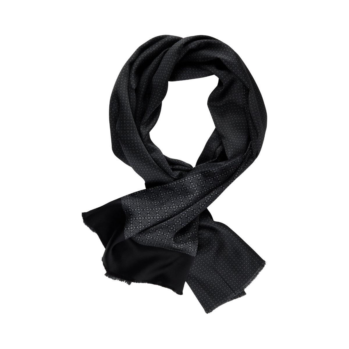 Scarf Silk - Grey Pattern