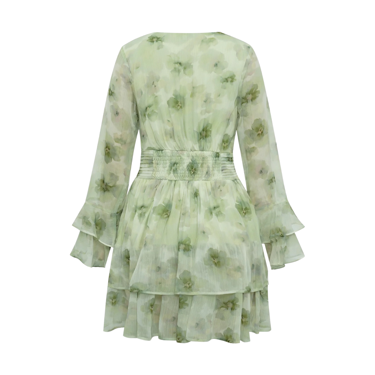 Florella Short Dress - Dusty Green