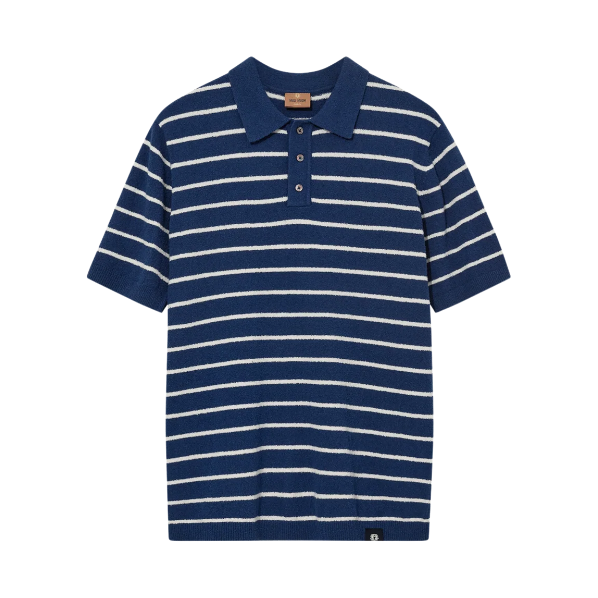 MMGKyle Bouclé Sea SS Polo Knit - Estate Blue