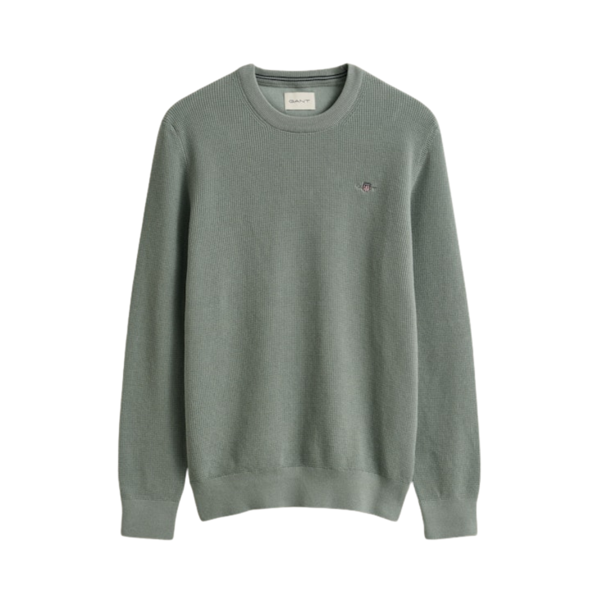 Micro Textured Cotton C-Neck - Ceramic Grey