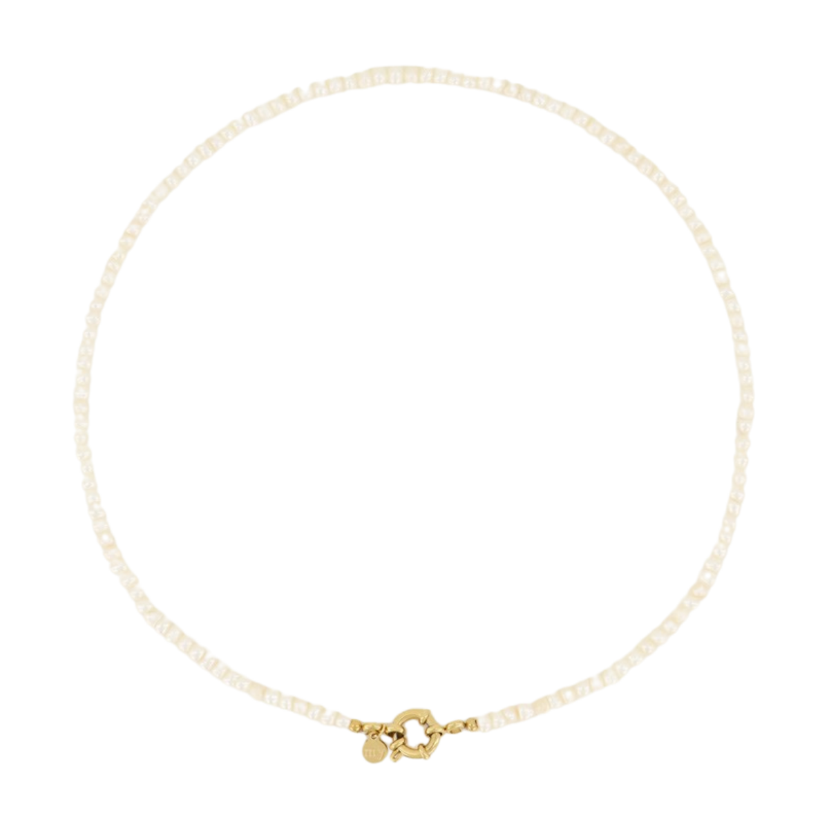 Necklace Pearl With Lock - 1200 Gold