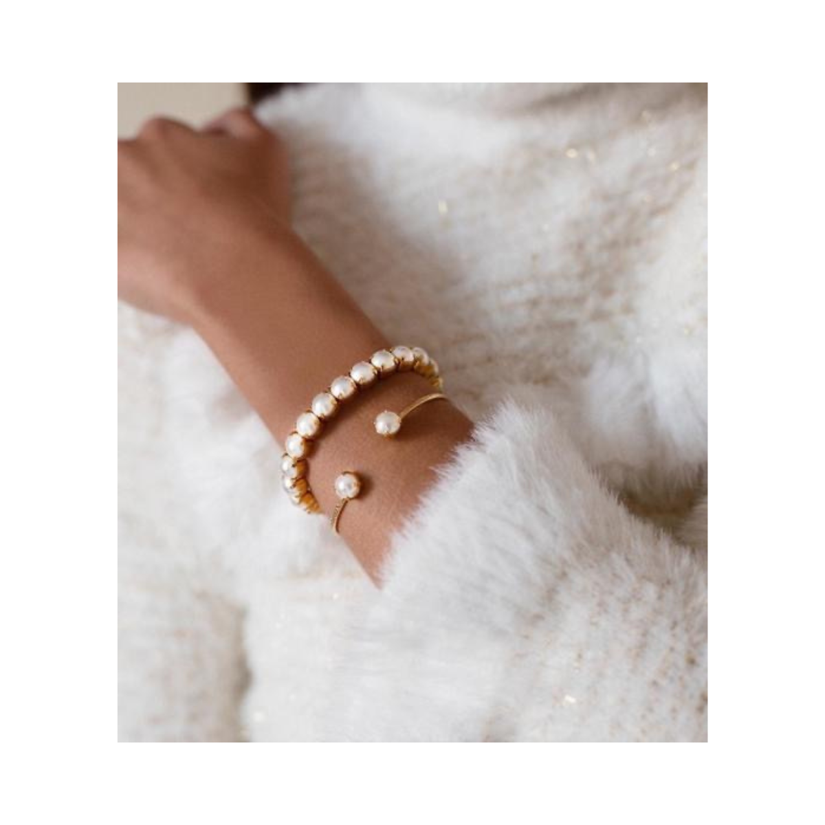Classic Petite Bracelet Gold - Pearl