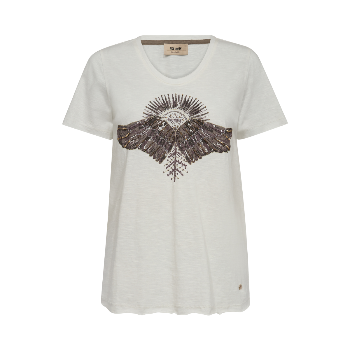 MMNadine O-SS Deco Tee - 180 Ecru
