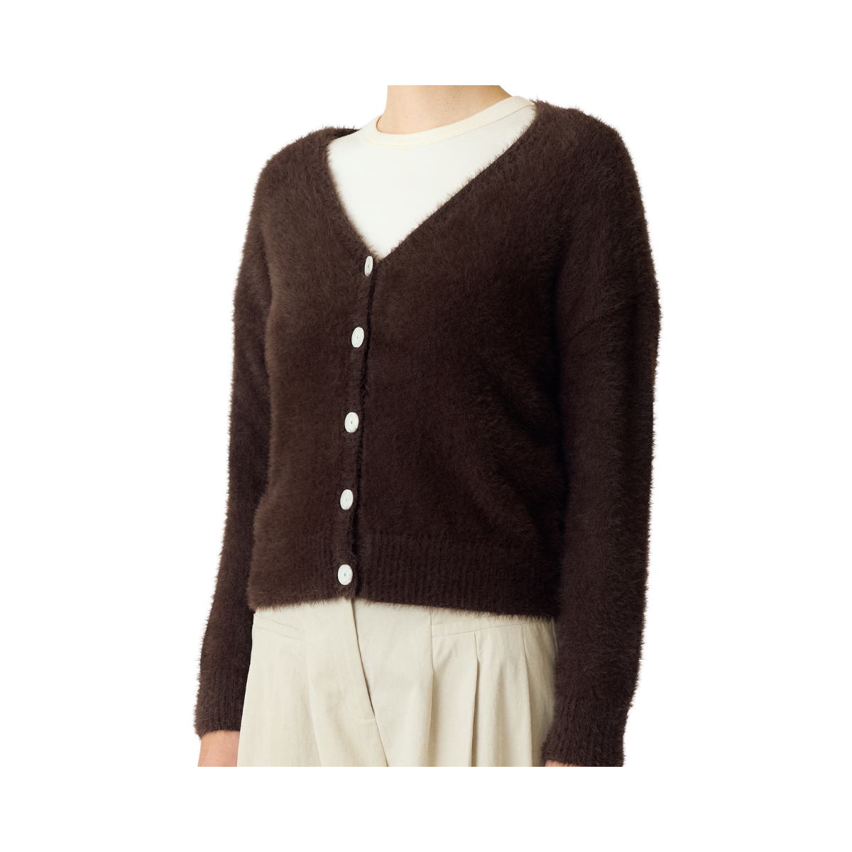 YASMalli Knit Cardigan - Coffee Bean