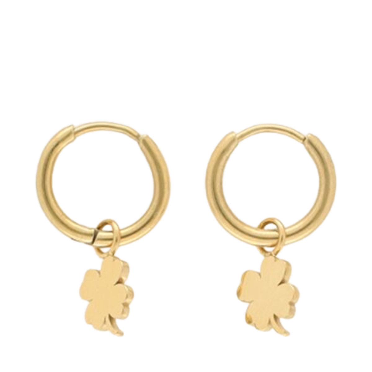 Four-Leaf Clover Earrings - Gold