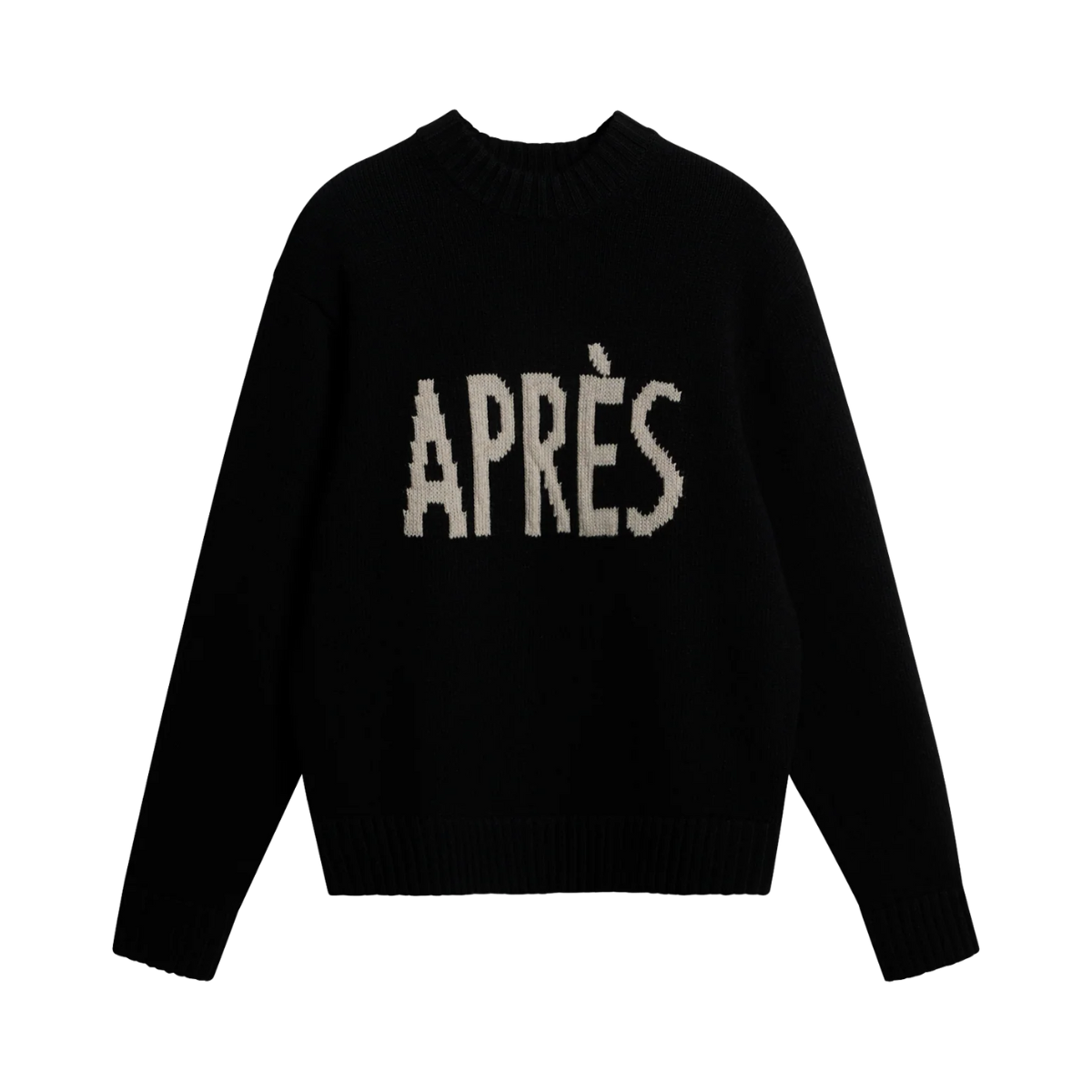 Fabian Graphic Knit Sweater - Black