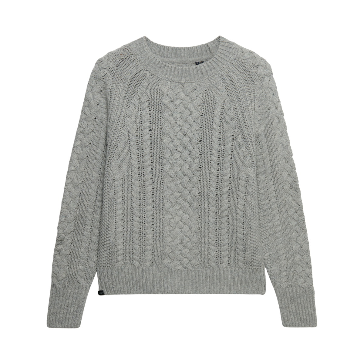 Wool Blend Mixed Stitch Jumper - 07Q Grey Marl