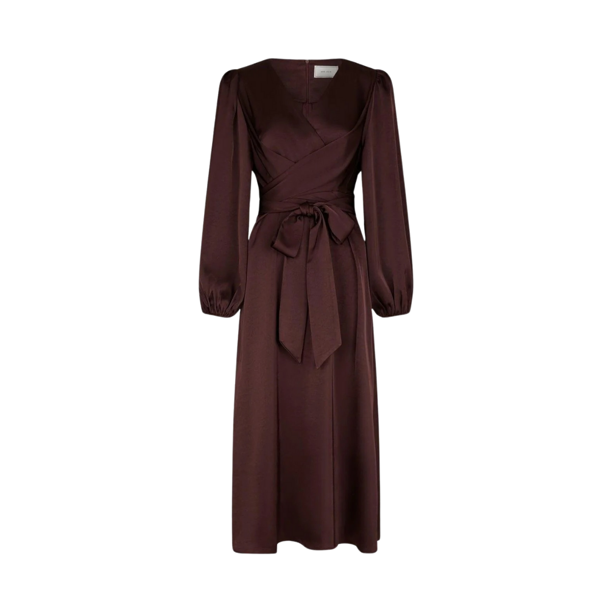 Colbie Heavy Sateen Dress - Burgundy