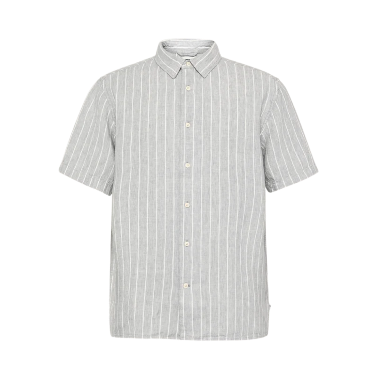 Linen Striped Shirt - Grey Stripe