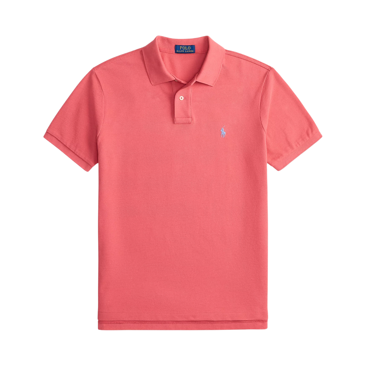 Custom Slim Fit Mesh Polo Shirt - Red Sky