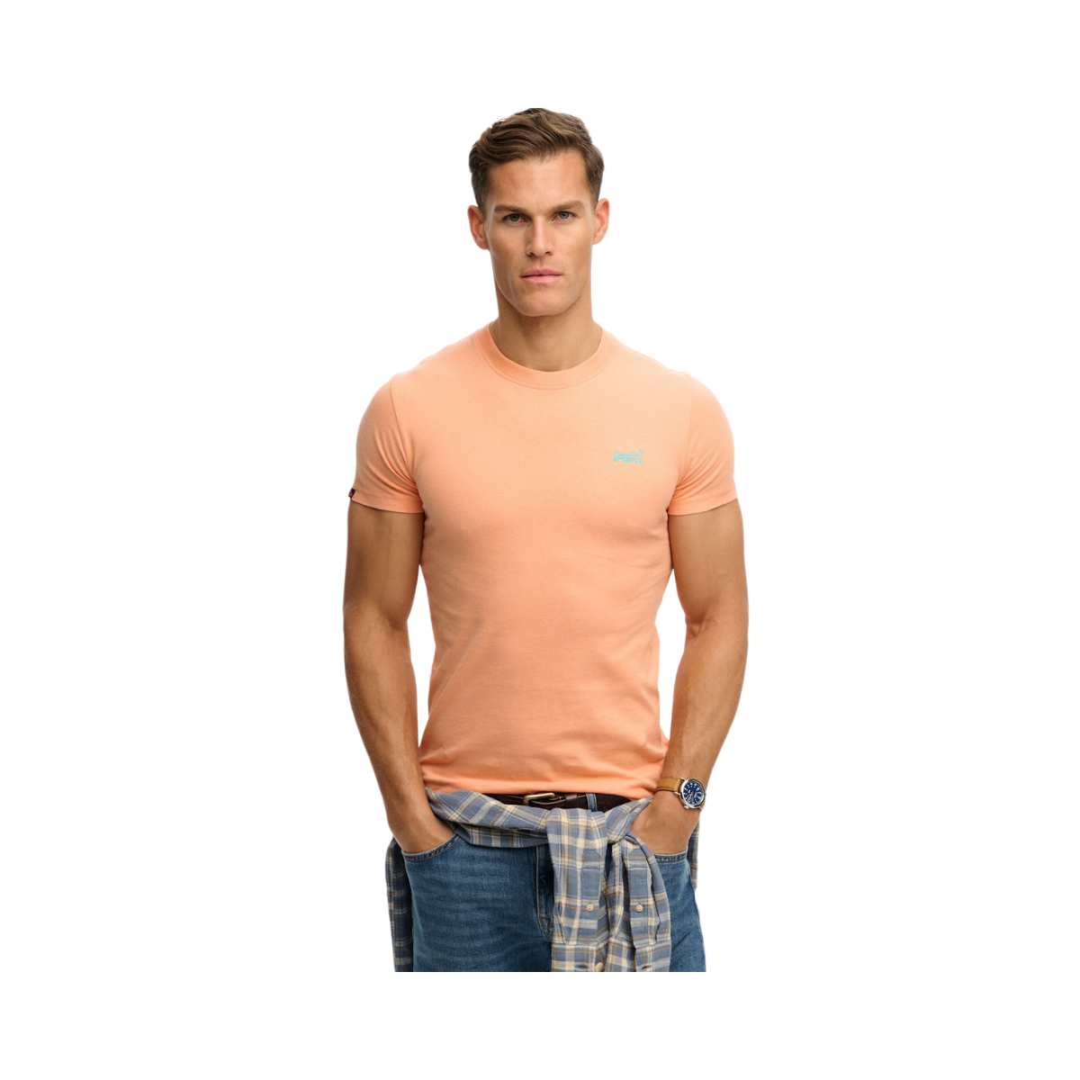 Essential Logo EMB Tee - J7H Coral Reef/Blue