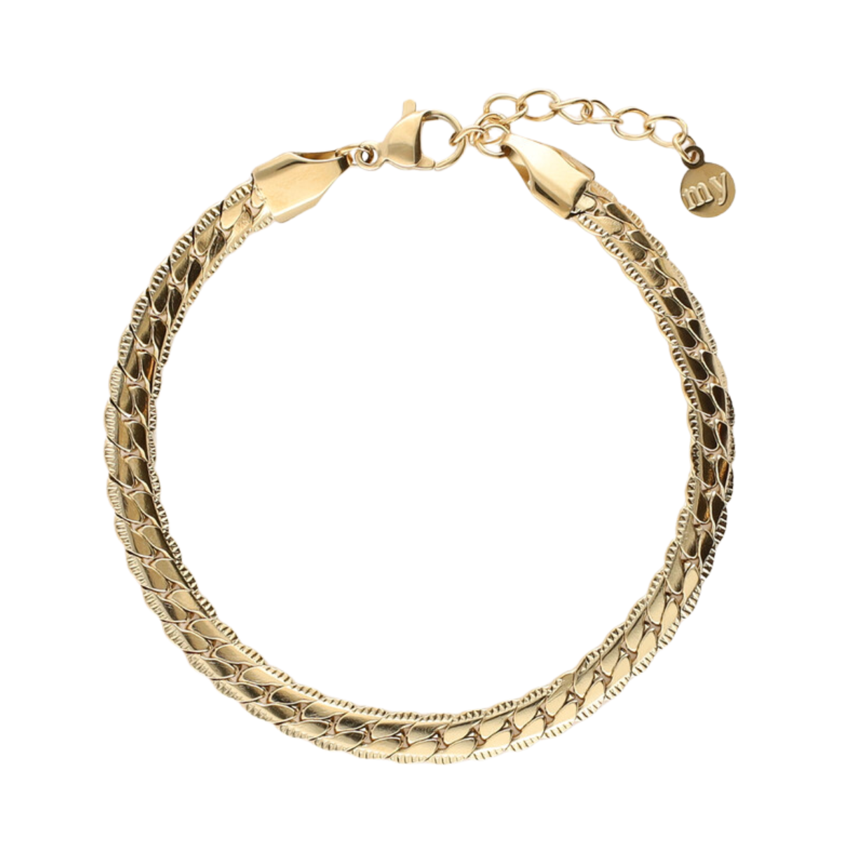 Bracelet flat link - Gold