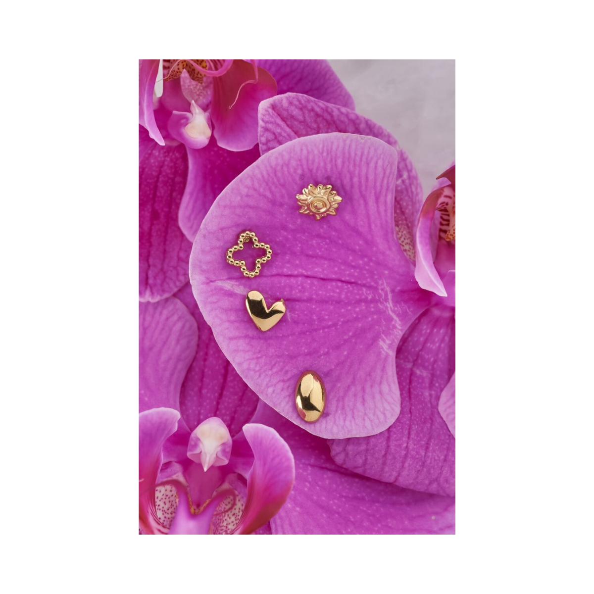 Studs heart - 1200 Gold