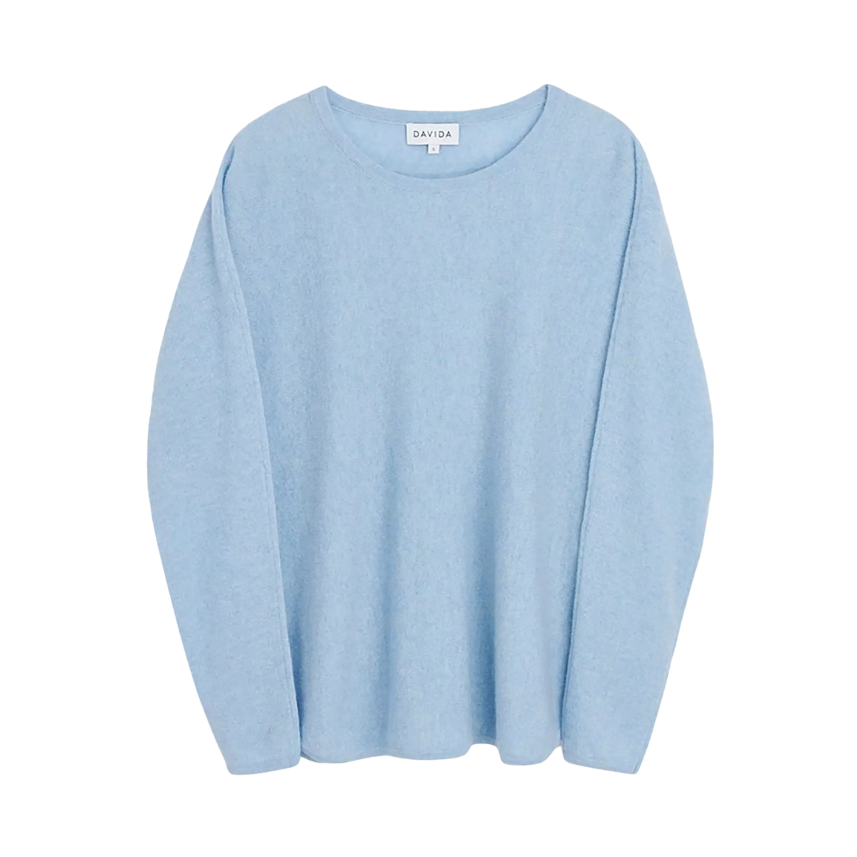 Curved Sweater - Blue Fog