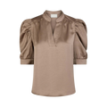 Roella Heavy Sateen Blouse - Dark Taupe