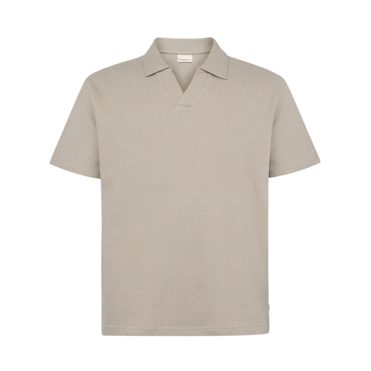 Waffle Polo - Light feather gray
