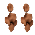 Leaf Earrings Mat - Camel