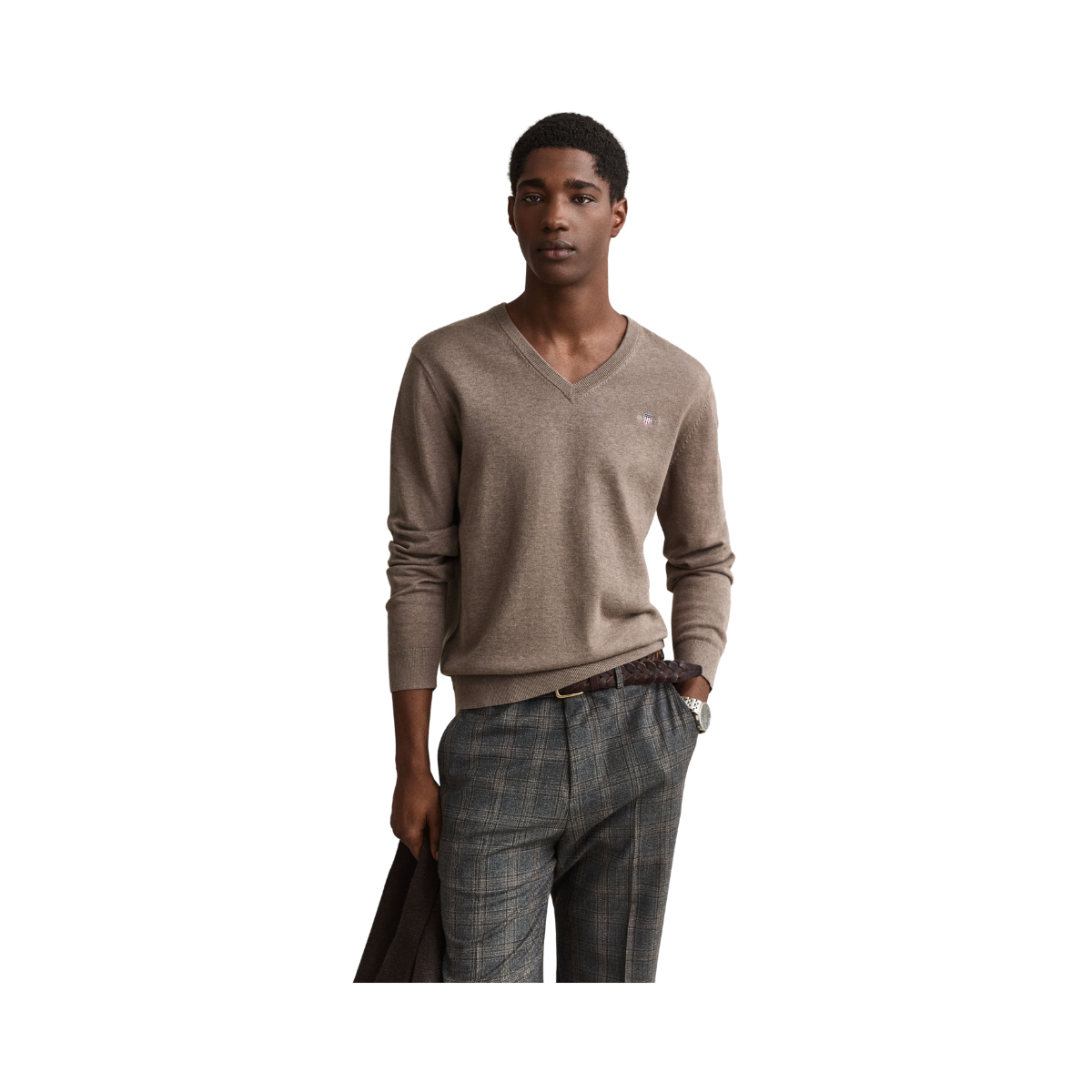 Cotton Sweater - Dark Hazelnut Melange