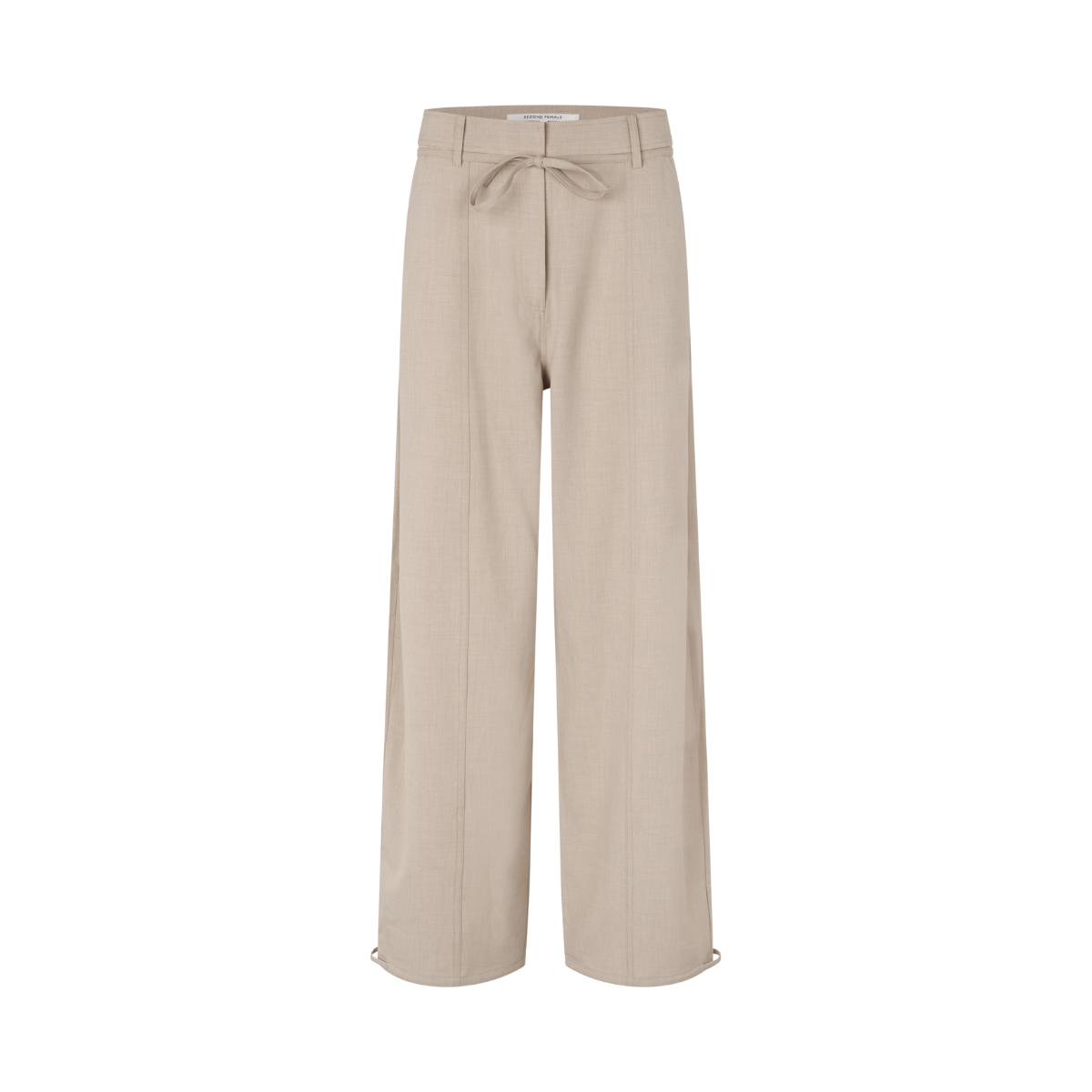 Zoie Cargo Trousers - Light Beige Melange