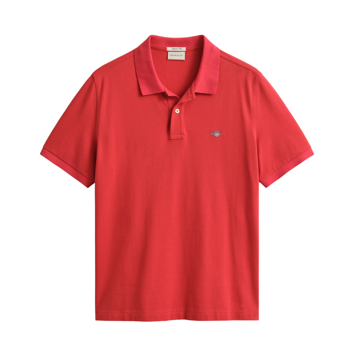 Shield SS Pique Polo - Rose Red