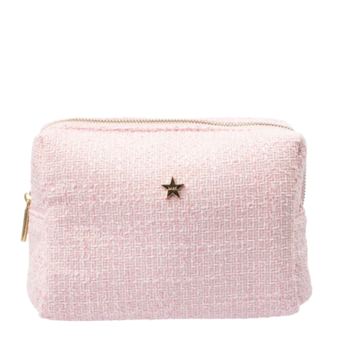 Tweed Make-Up Pouch Small - Cotton Candy