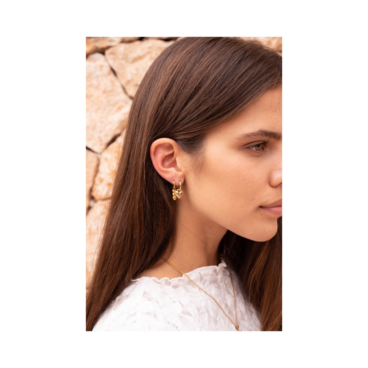 Oorbel candy couture charmhart - 1200 Gold