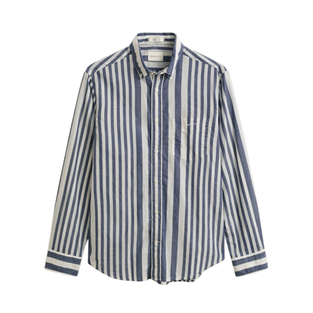 Cotton Voile Stripe Shirt - 432 Rich Navy