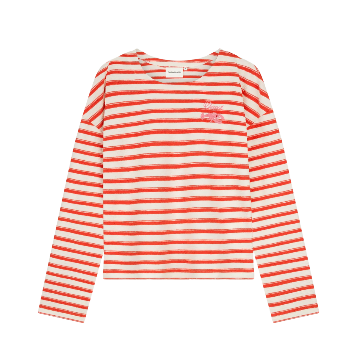 Celina Top - Cosy White/Tangerine Tango
