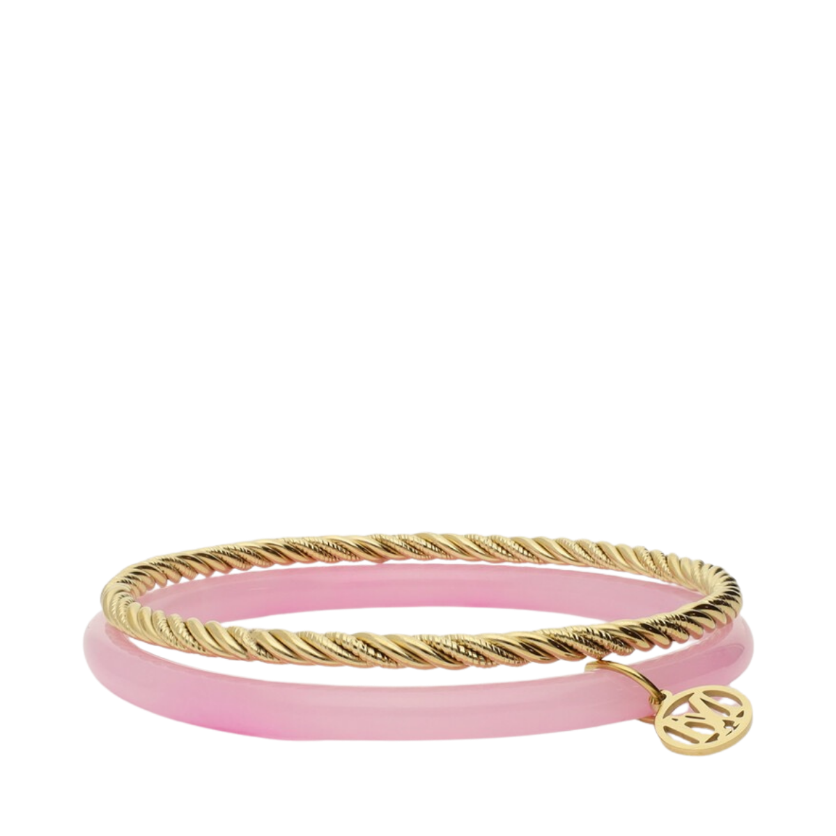 Bangle Set Thin Pink - Gold