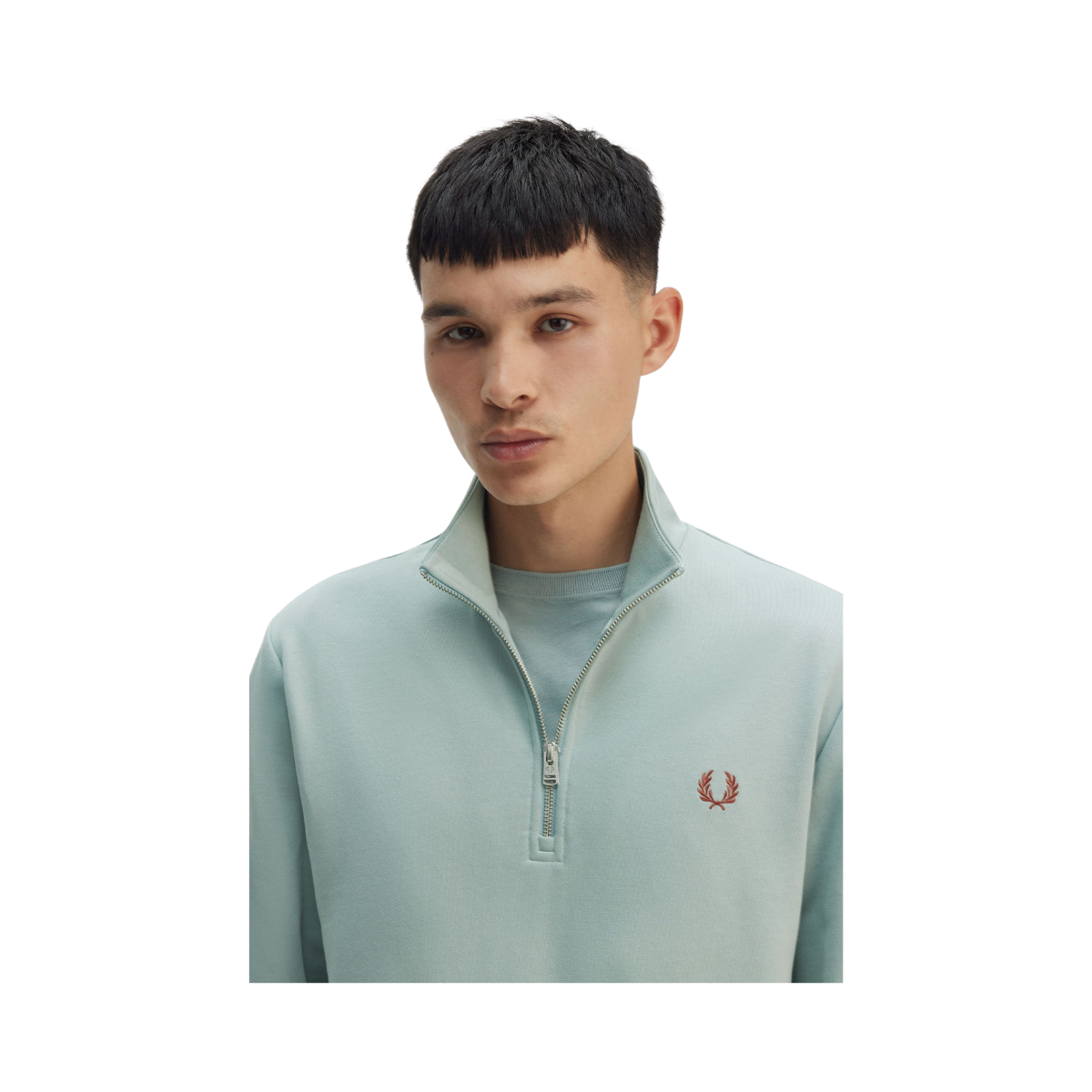 Half Zip Sweatshirt - Silver Blue