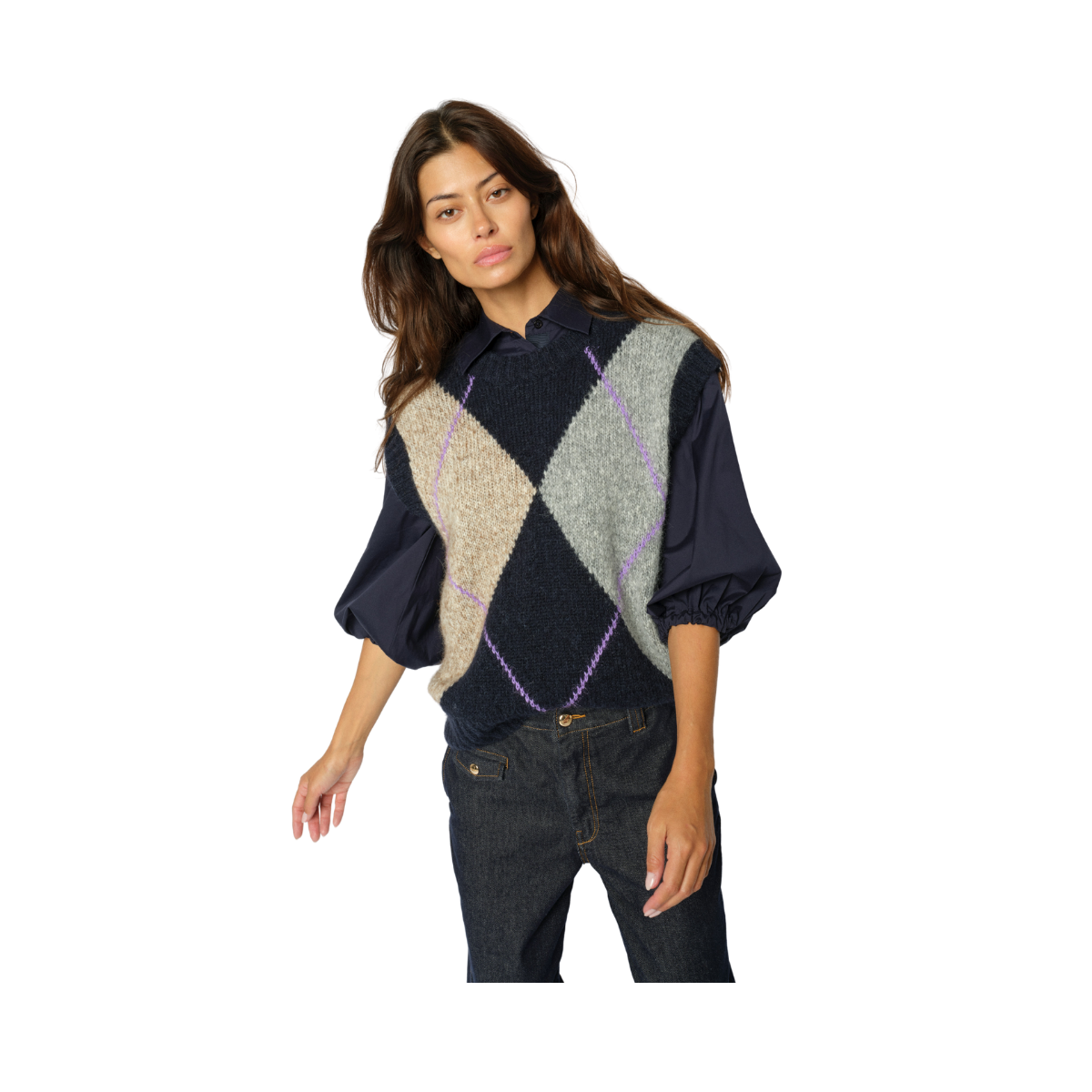 MMJennine Knit Vest - Salute Navy