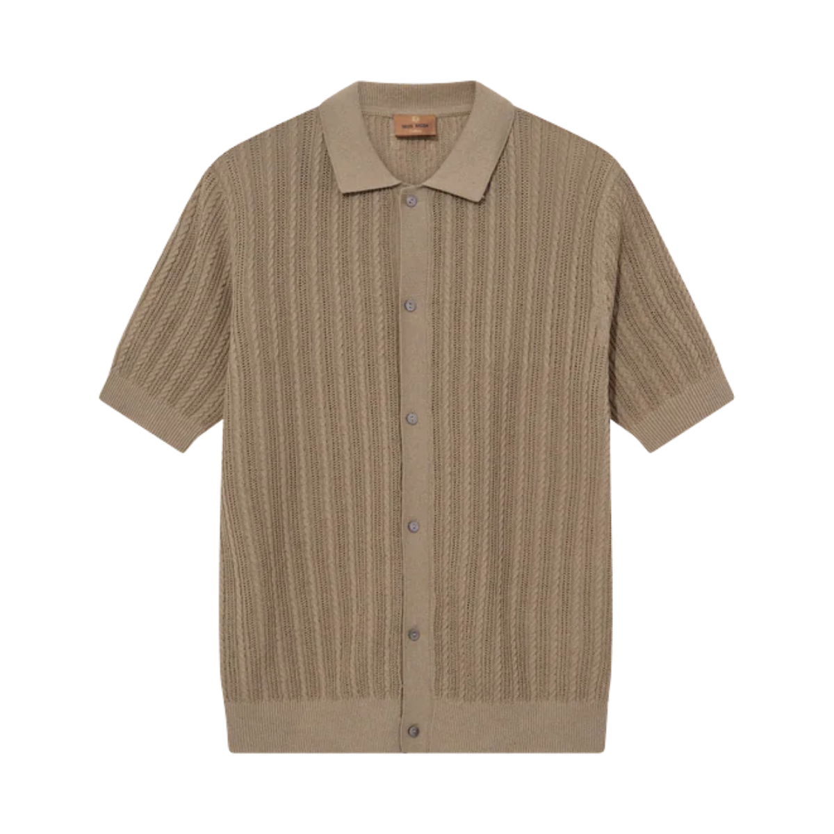 MMGDario Button SS Polo Knit - Dune
