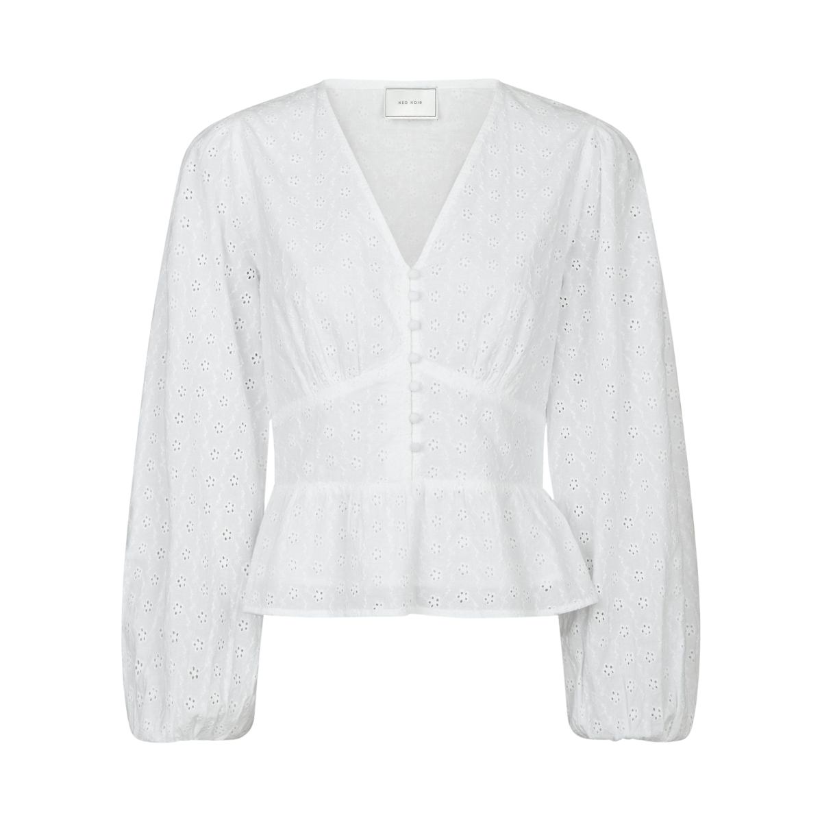 Neroni Embroidery Blouse - White