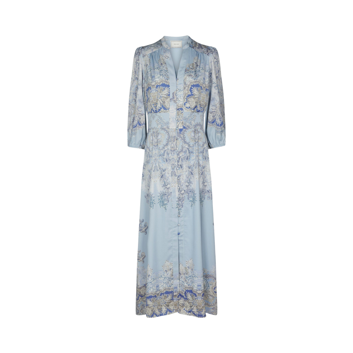 Stellar Artist Paisley Dress - Light Blue