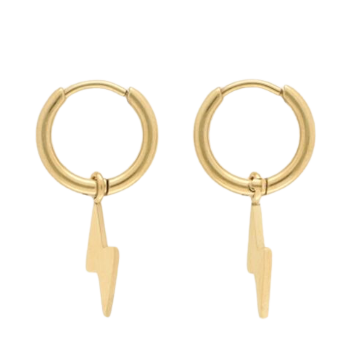 Earring lightning 1.2 cm - Gold