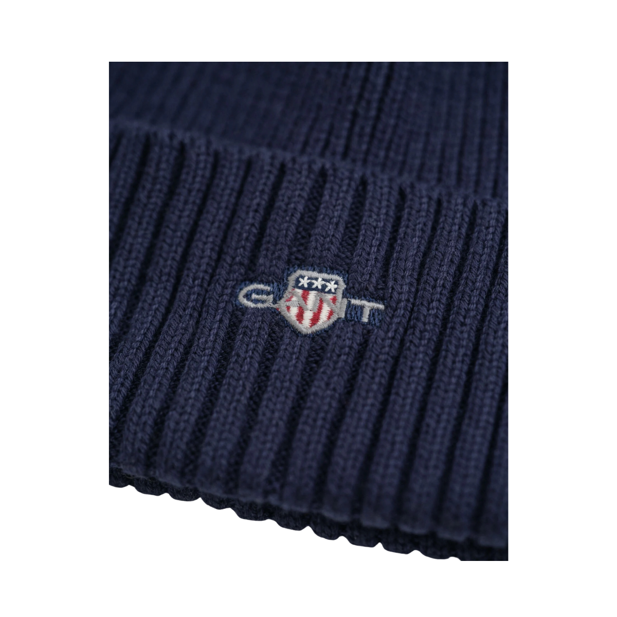 Cotton Blend Logo Beanie - 410 Marine
