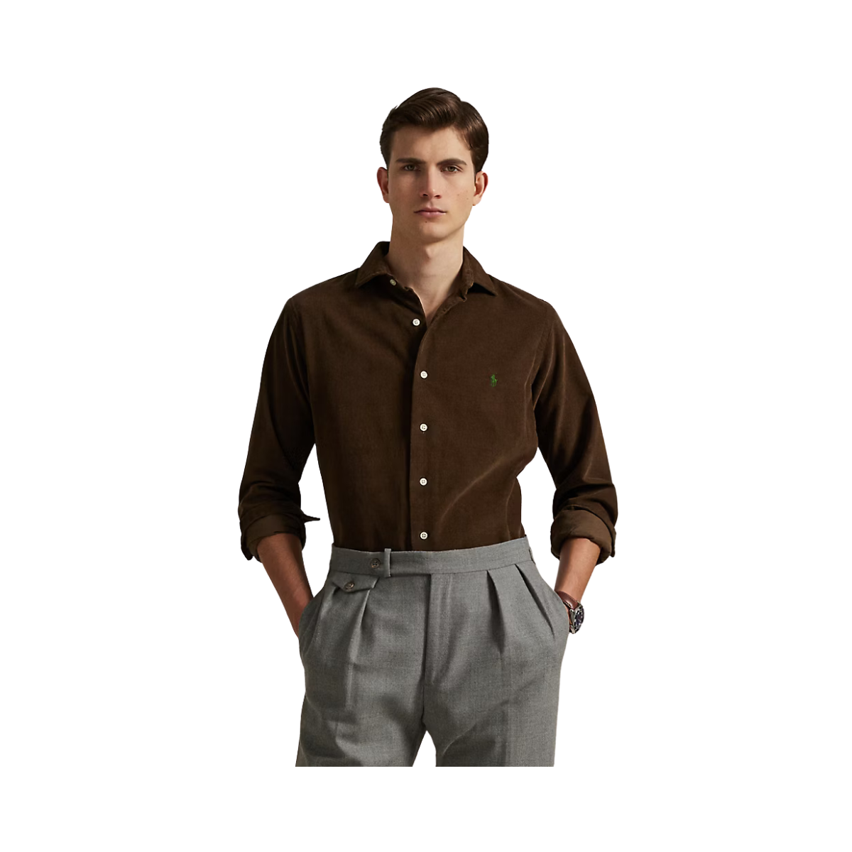 Long Sleeve Sport Shirt - Chocolate Mousse
