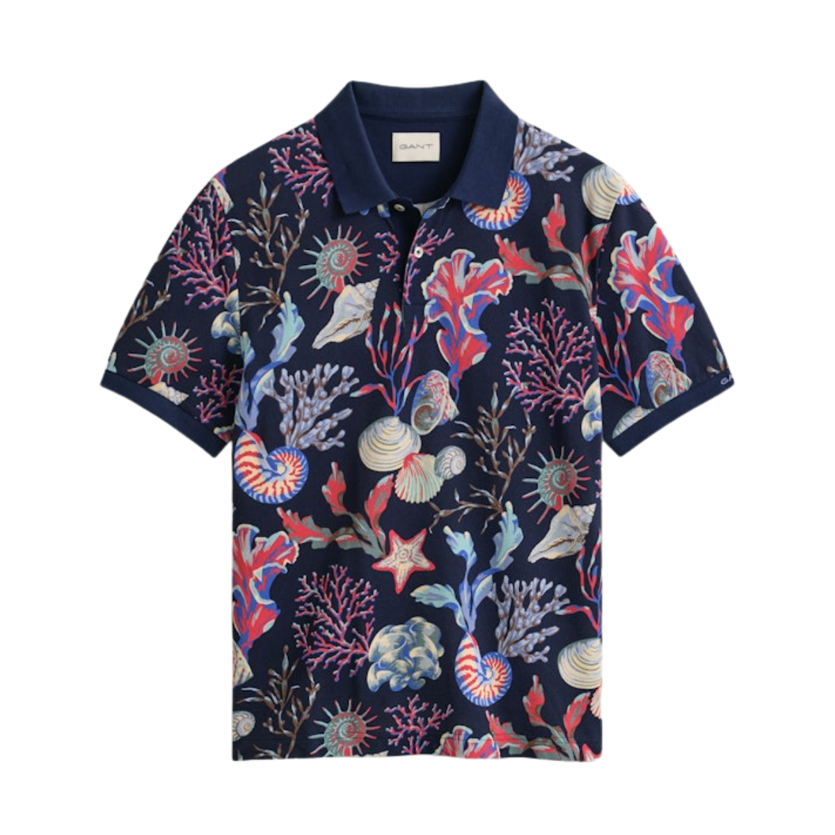 Printed SS Polo - Classic Blue