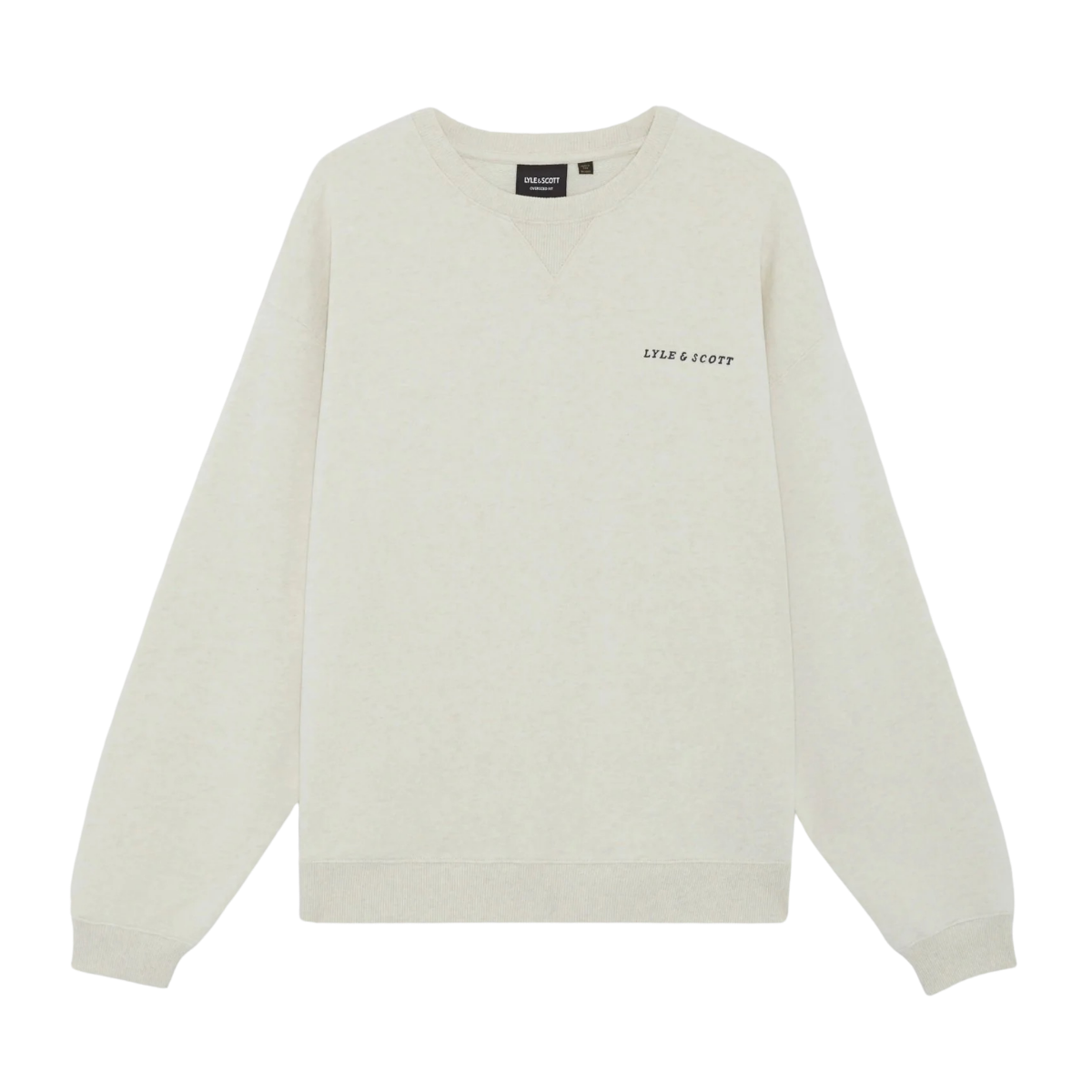 Script Heavyweight Loopback Crew Neck Sweatshirt - Ice Cream Marll