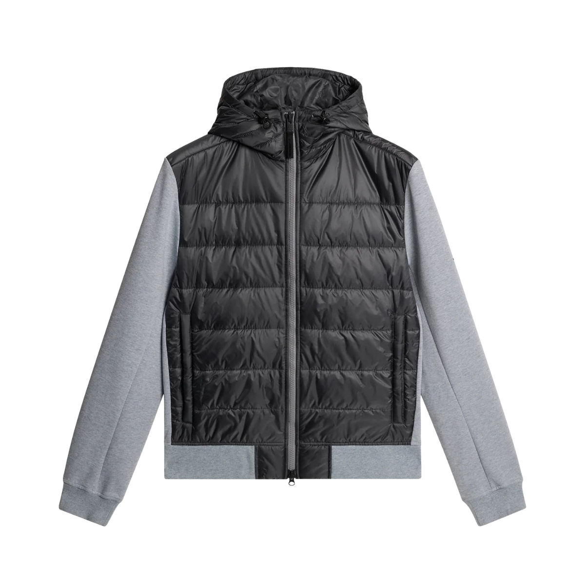 Seth Hybrid Zip Hood - Medium Grey Melange